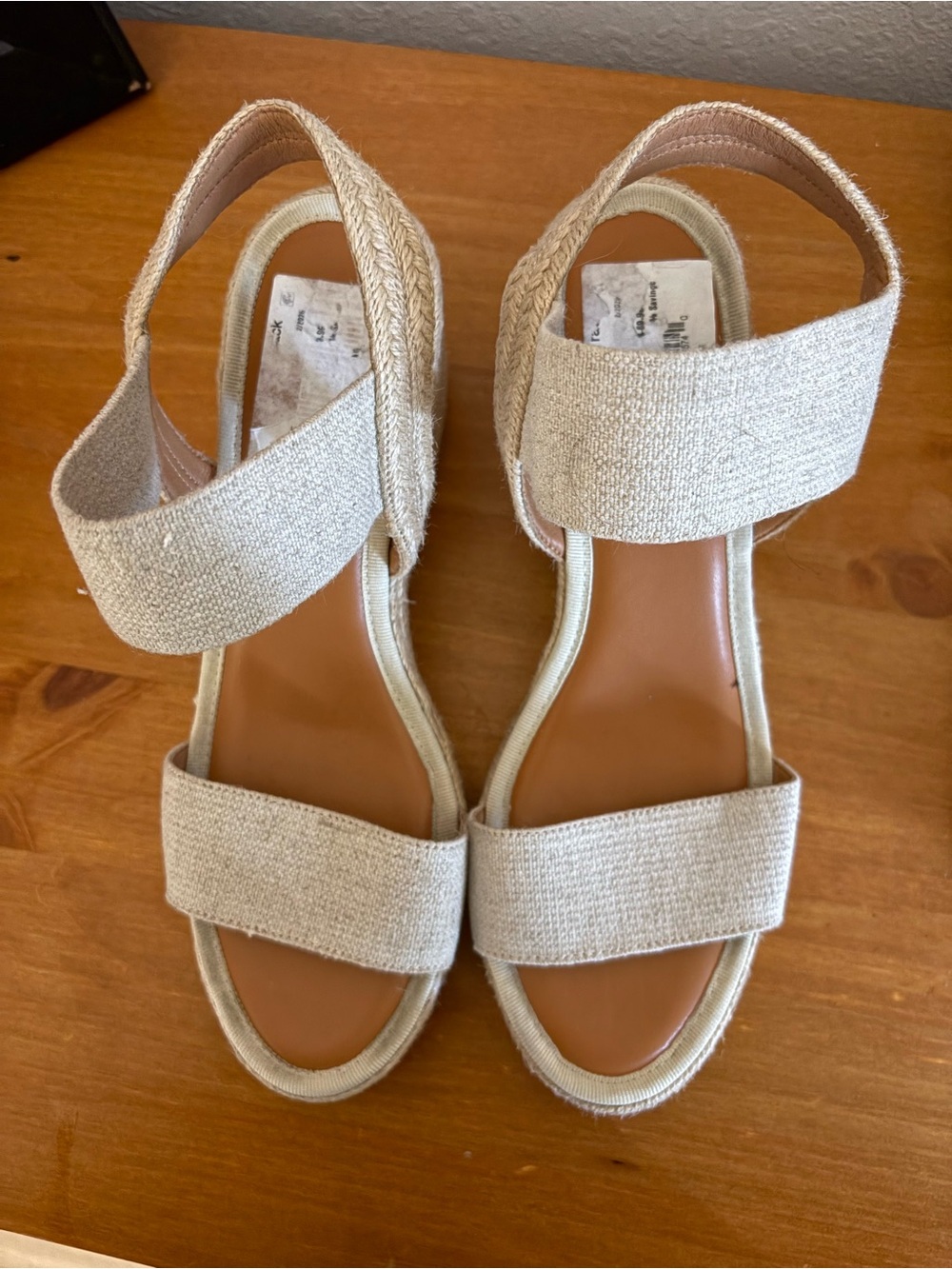 MIA Neutral Beige Women's Sandals with Elastic Straps